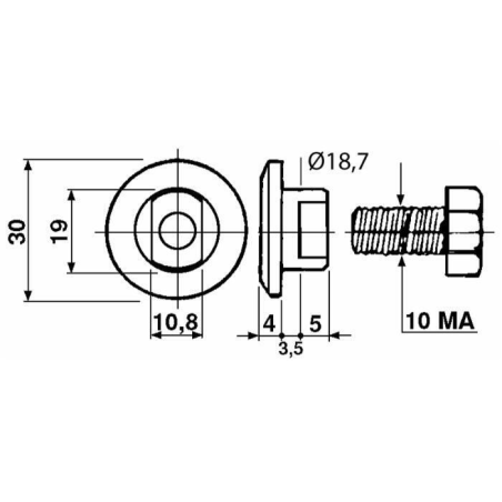 PIATTELLO PORTALAMA CON BULLONE 2°TIPO