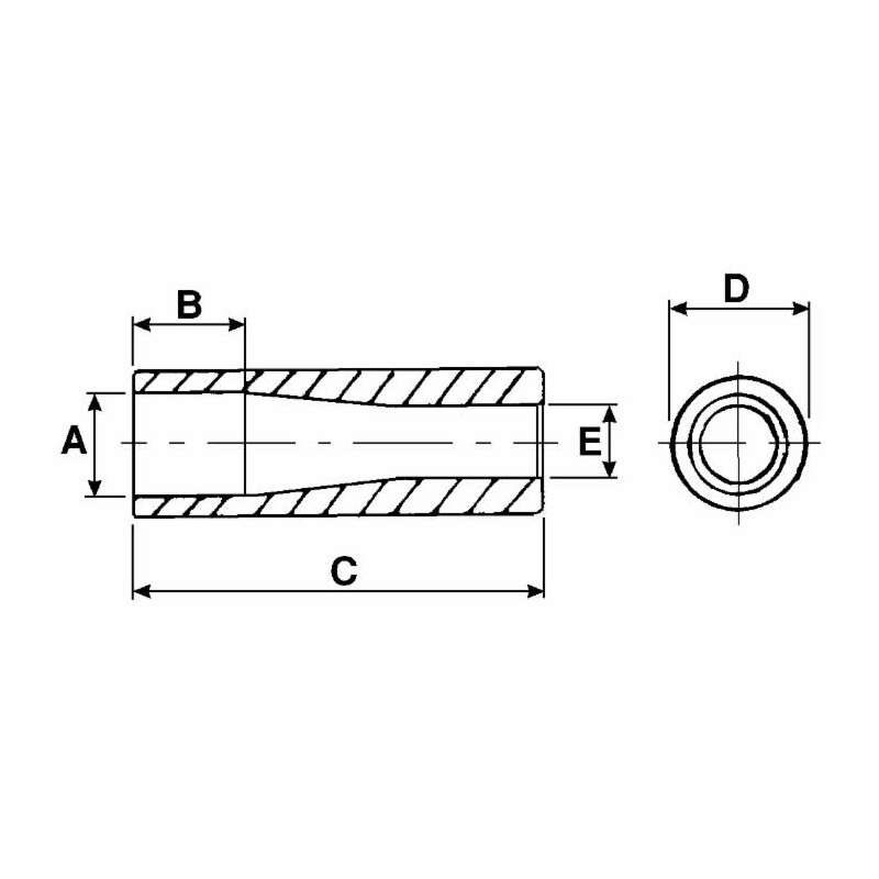 BUSSOLA SUPPORTO PER PUNTE Ø 42MM