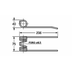 DENTE PER PRESSA ADATTABILE CLAAS