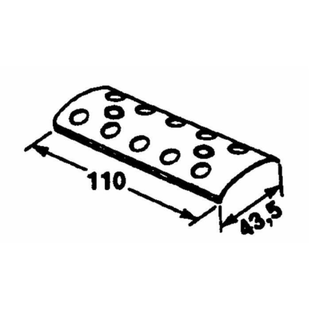 PIASTRA ESTERNA PER CINGHIA ROTOPRESSA 5 + 5 FORI, RETE