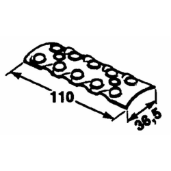 PIASTRA INTERNA PER CINGHIA ROTOPRESSA 5 + 5 FORI, RETE/SPAGO