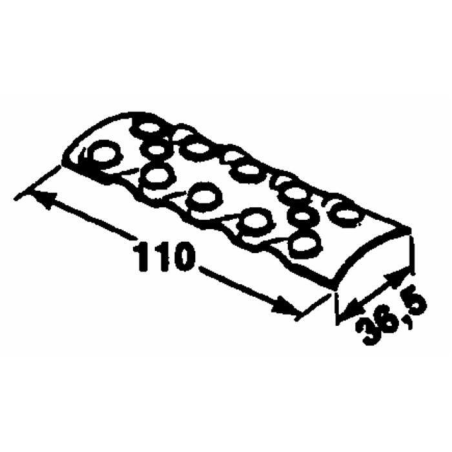 PIASTRA INTERNA PER CINGHIA ROTOPRESSA 5 + 5 FORI, RETE/SPAGO