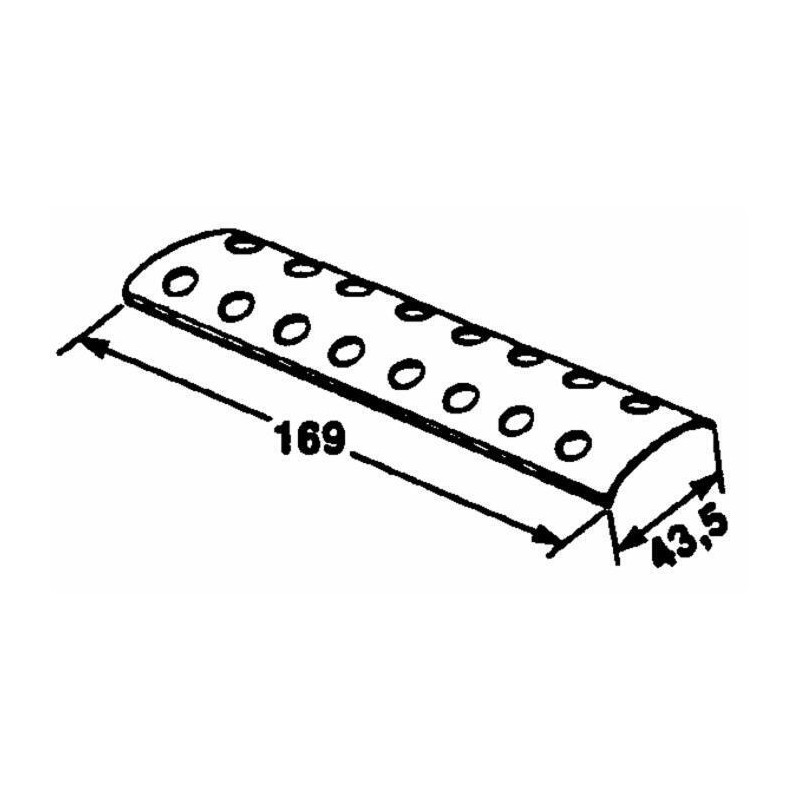 PIASTRA ESTERNA PER CINGHIA ROTOPRESSA 8 + 8 FORI