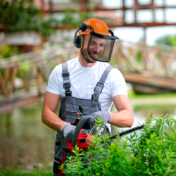 ELMETTO FORESTALE CON VISIERA E CUFFIE