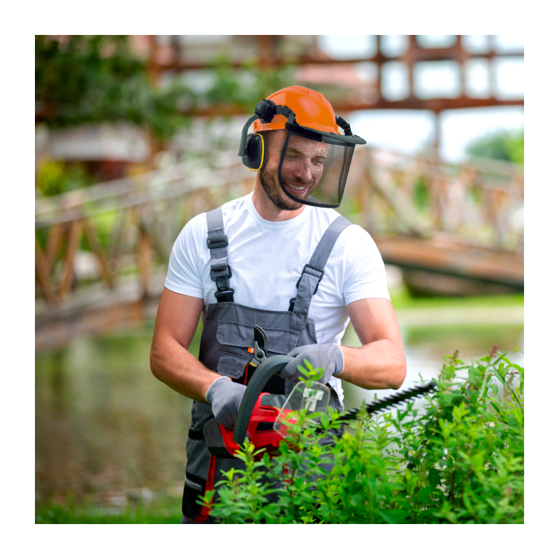 ELMETTO FORESTALE CON VISIERA E CUFFIE