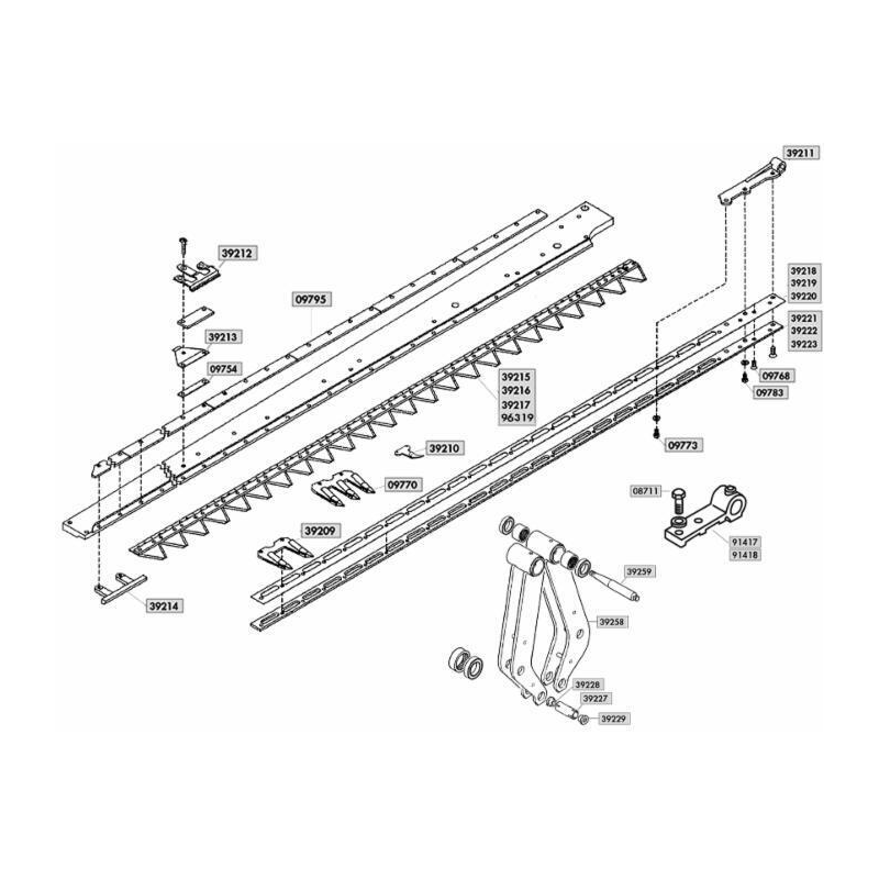 GUIDALAMA INFERIORE ADATTABILE BCS DUPLEX