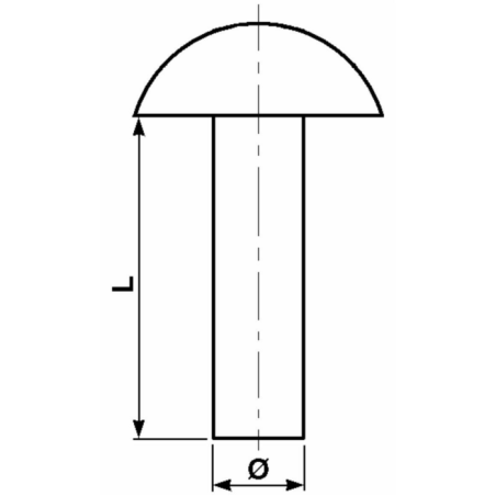 RIBATTINO TESTA TONDA 5,2 X 18