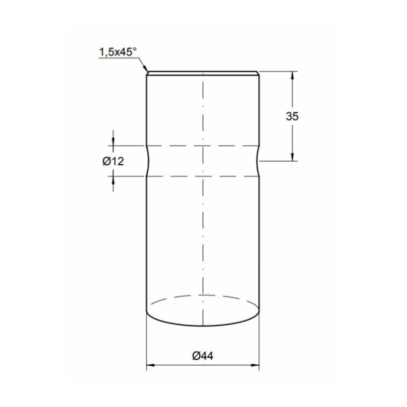 PUNTA FORATA CARICAMENTO FRONTALE Ø 44 X 980