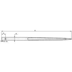 PUNTA FORATA CARICAMENTO FRONTALE Ø 44x980 MM