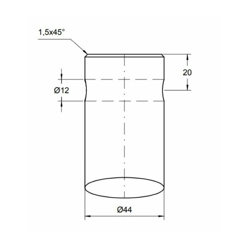 PUNTA FORATA CARICAMENTO FRONTALE Ø 44x980 MM