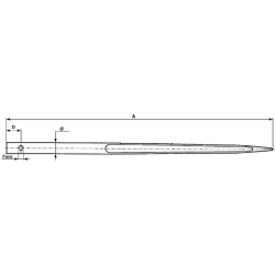 PUNTA FORATA CARICAMENTO FRONTALE Ø 42x1400 MM