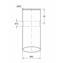 PUNTA FORATA CARICAMENTO FRONTALE Ø 42x1400 MM