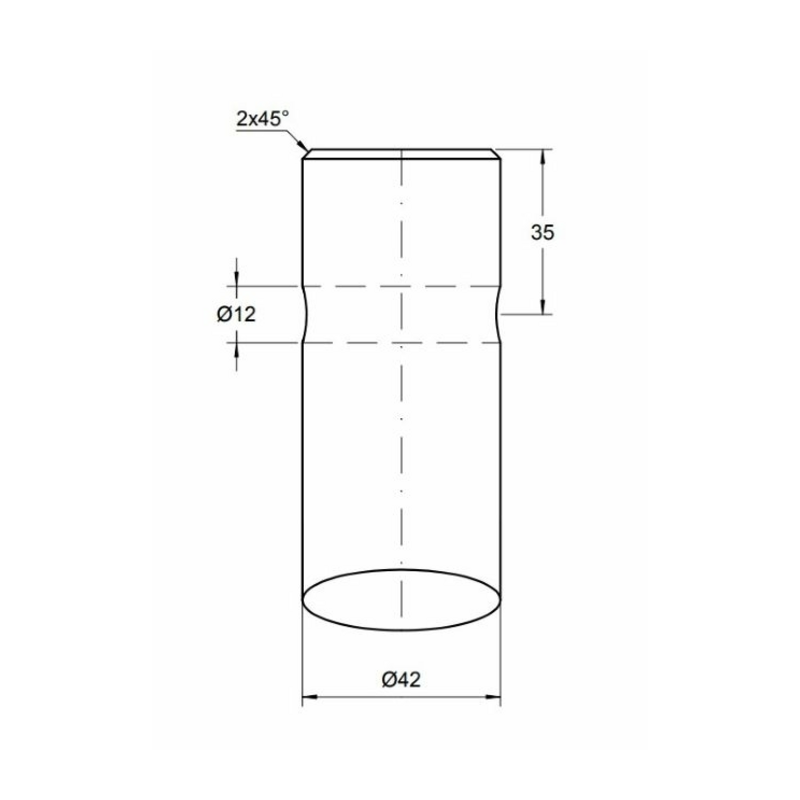 PUNTA FORATA CARICAMENTO FRONTALE Ø 42x1400 MM