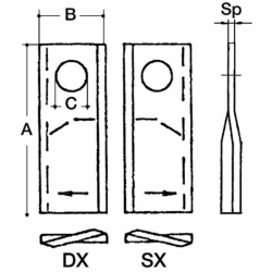 COLTELLO PIEGATO 105X48X3 DX