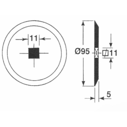 COLTELLO LISCIO PER CARRO MISCELATORE Ø 95MM