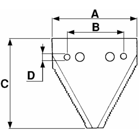 SEZIONE RIGATA 76x90x2 MM CON 4 FORI