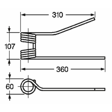 DENTE GIRELLO ADATTABILE A PZ MODELLO DESTRO FLEVO