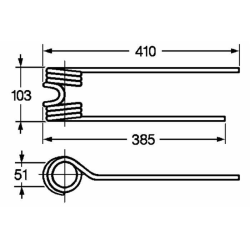 DENTE GIRELLO ADATTABILE POTTINGER DX
