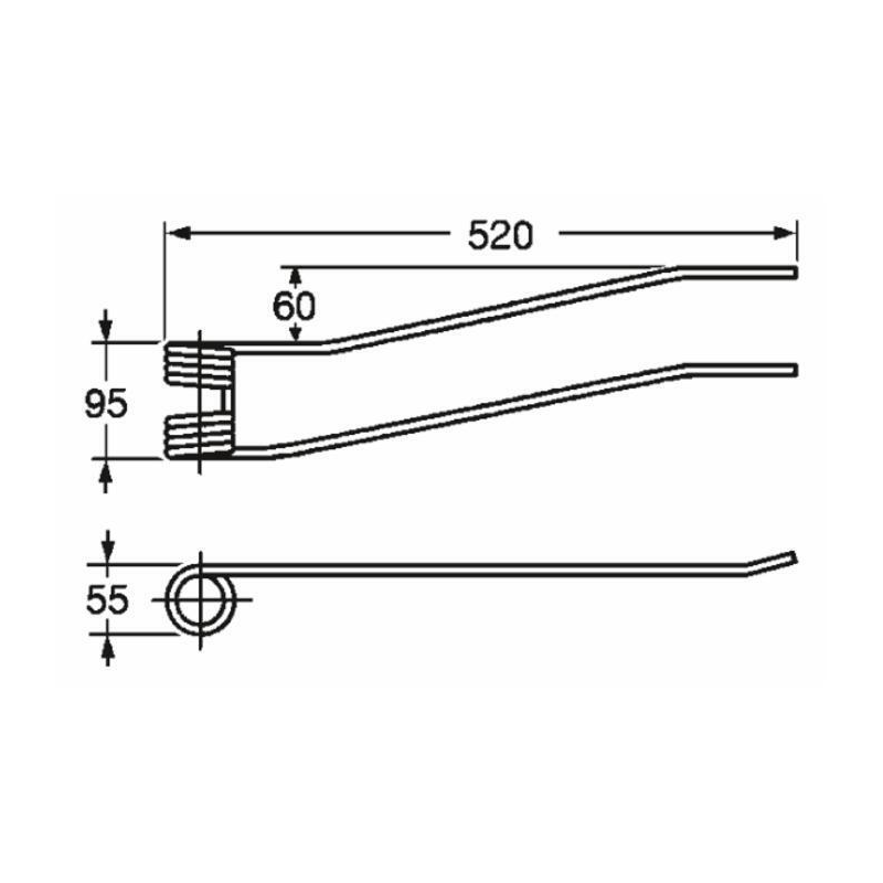 DENTE GIROANDANATORE ADATTABILE ACMA-FAIMA, DESTRO