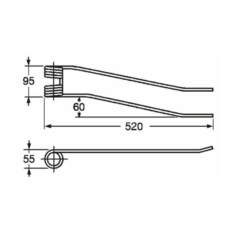 DENTE GIROANDANATORE ADATTABILE ACMA-FAIMA, SINISTRO
