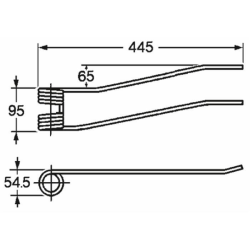 DENTE GIRANDATORE ADATTABILE FIORINI CORTO DX