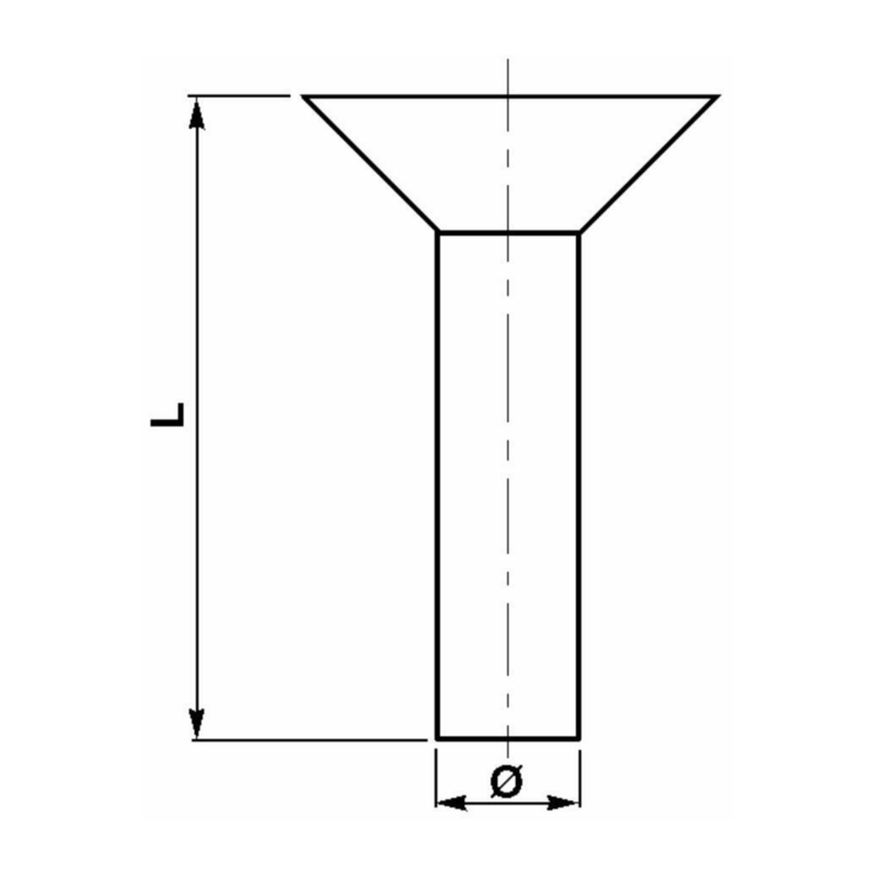 Ribattino testa piatta 5,2x12,5