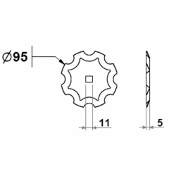 COLTELLO CARRO MISCELATORE DENTATO