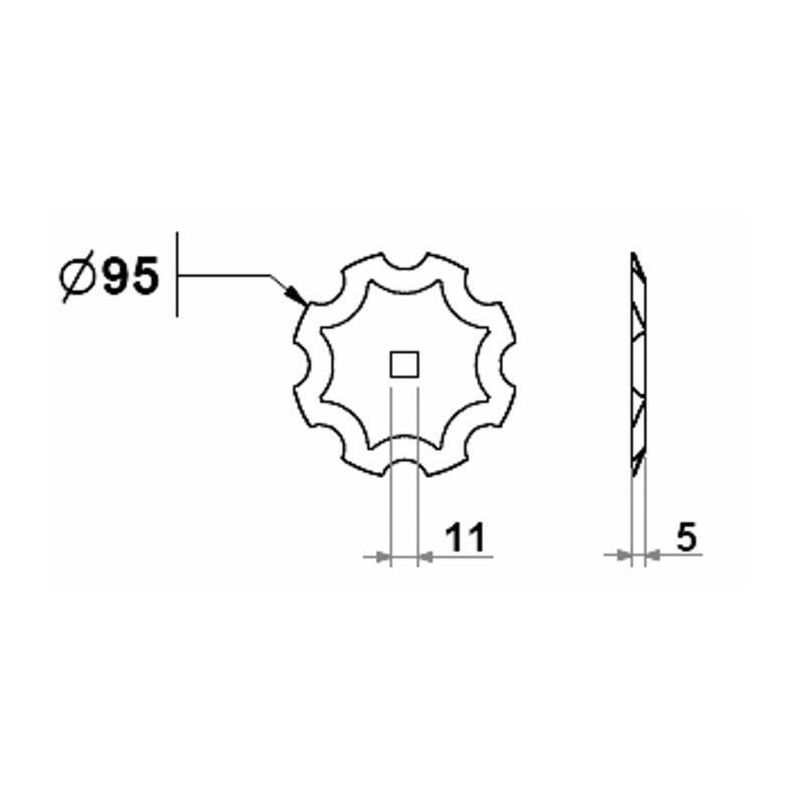 COLTELLO CARRO MISCELATORE DENTATO