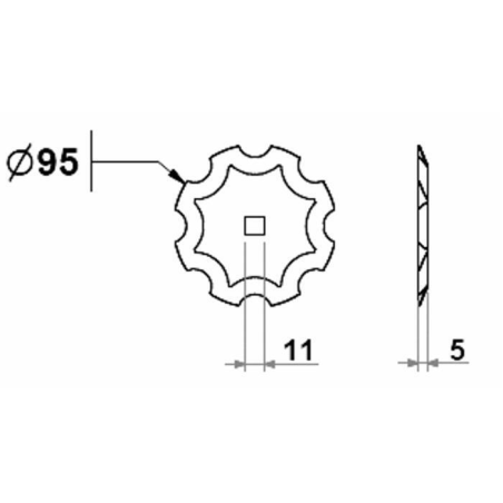 COLTELLO CARRO MISCELATORE DENTATO