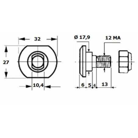 BULLONE PORTALAMA ADATTABILE KRONE M12