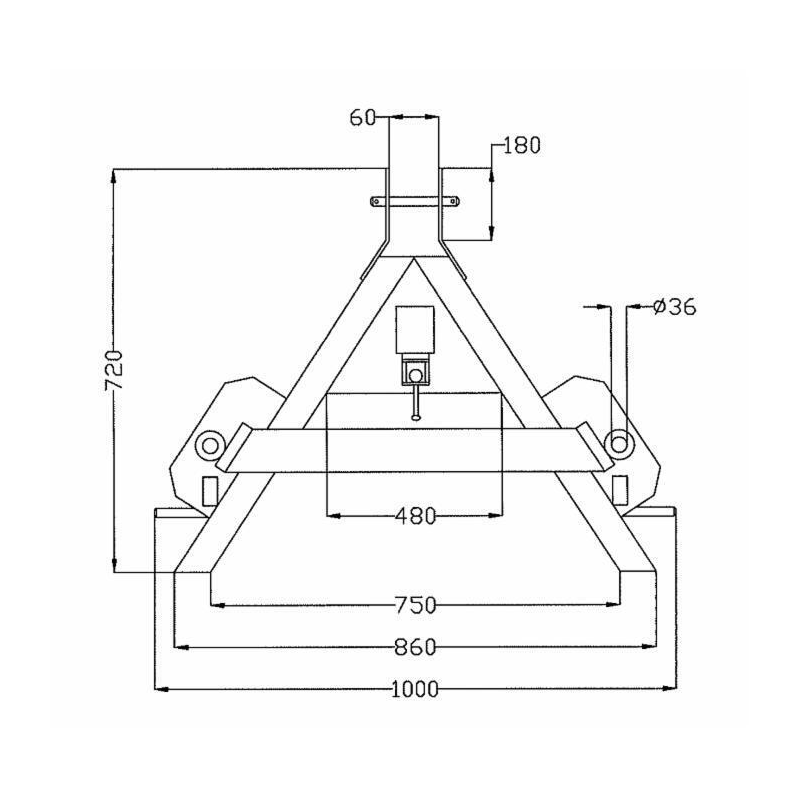 TRIANGOLO PER PUNTE TRASPORTO ROTOBALLE