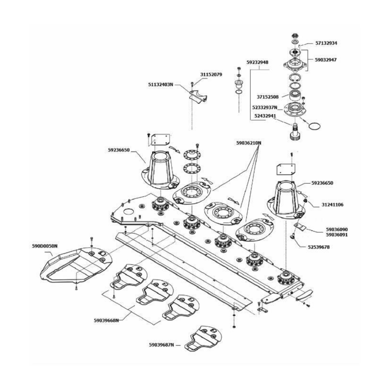 Suola centrale originale BCS 59039668N