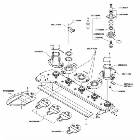 PROTEZIONE SCATOLA INGRANAGGI ORIGINALE BCS 51132403N
