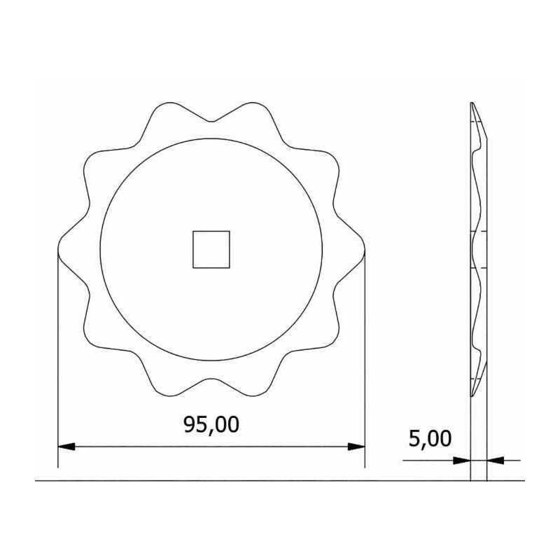 COLTELLO DENTATO TIPO NUOVO Ø 95mm