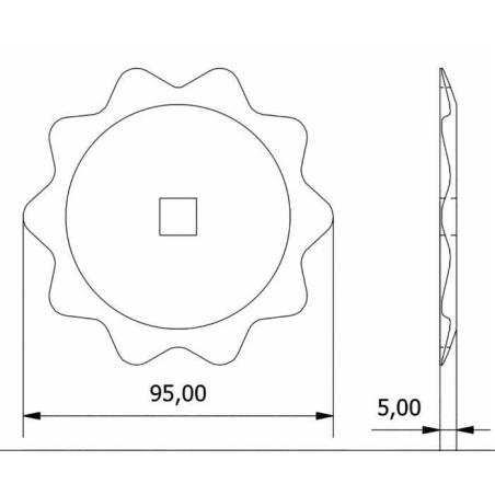 COLTELLO DENTATO TIPO NUOVO Ø 95mm