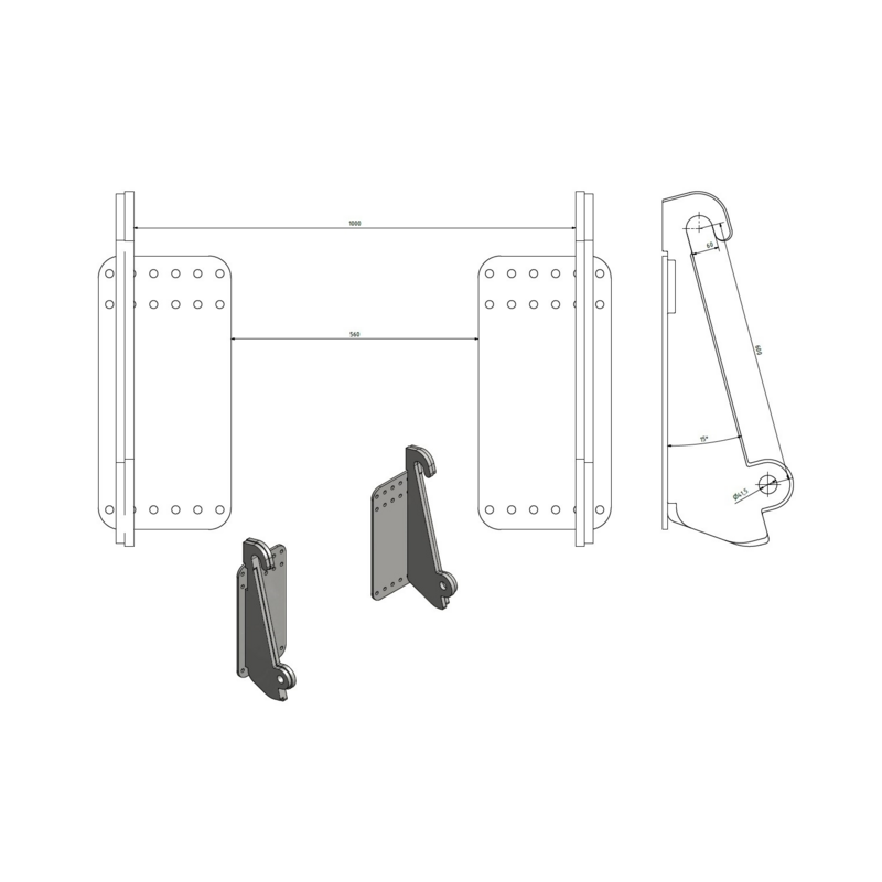 ATTACCHI PER SOLLEVATORE TELESCOPICO ADATTABILE JCB
