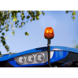 Girofaro alogeno 12V base ad asta flessibile, 55W, IP66