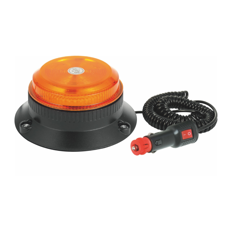 Lampeggiante a LED 12-24V, base magnetica, 30 LED, IP67