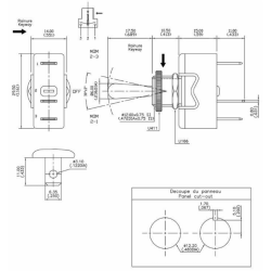 INTERRUTTORE A LEVETTA UNIPOLARE MOM-OFF-MOM