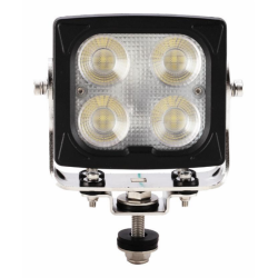 Faro da lavoro quadrato a LED con lente riscaldata 9-30V,40W, 4590 LM, 4 LED, Raggio ampio/largo