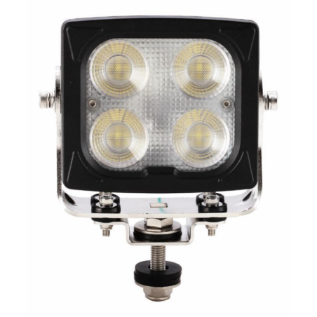 Faro da lavoro quadrato a LED con lente riscaldata 9-30V,40W, 4590 LM, 4 LED, Raggio ampio/largo