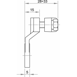 CAPOCORDA CON FISSAGGIO A PIASTRA 50÷70 MM² Ø 10,5 MM