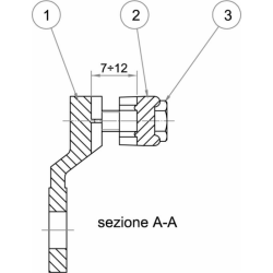 CAPOCORDA CON FISSAGGIO A PIASTRA 50÷70 MM² Ø 10,5 MM