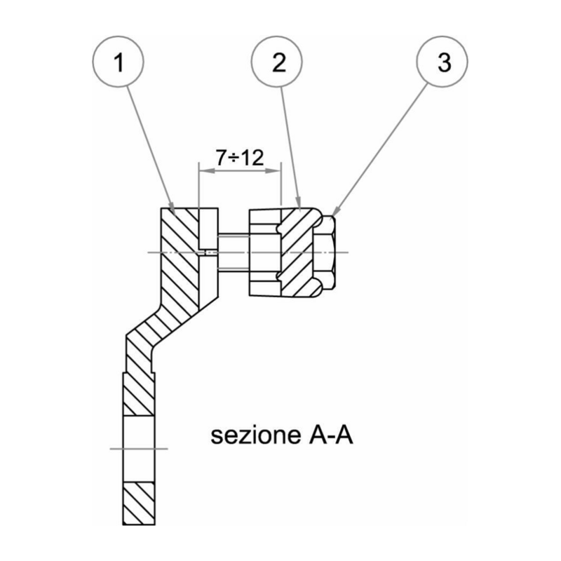 CAPOCORDA CON FISSAGGIO A PIASTRA 50÷70 MM² Ø 10,5 MM