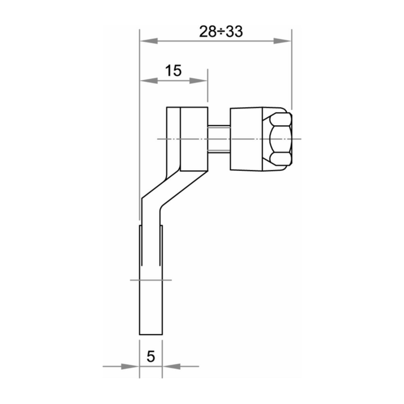 CAPOCORDA CON FISSAGGIO A PIASTRA 50÷70 MM² Ø 12,5 MM