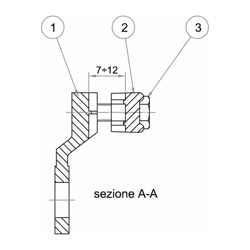 CAPOCORDA CON FISSAGGIO A PIASTRA 50÷70 MM² Ø 12,5 MM