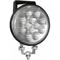 Faro da lavoro rotondo a LED 12-28V, 36W,  4050LM, 12 LED,  con interruttore ON/OFF e maniglia, raggio lungo/profondo