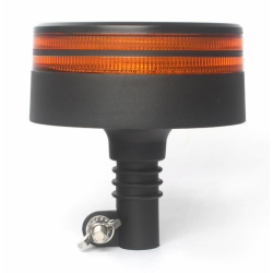 Lampeggiante LED 12-24V base ad asta flessibile, 25W, IP67, 50 LED, doppia riga luminosa