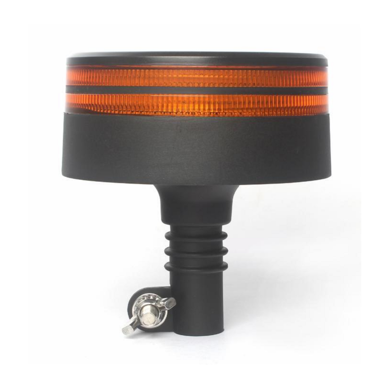 Lampeggiante LED 12-24V base ad asta flessibile, 25W, IP67, 50 LED, doppia riga luminosa