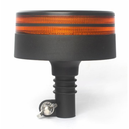 Lampeggiante LED 12-24V base ad asta flessibile, 25W, IP67, 50 LED, doppia riga luminosa